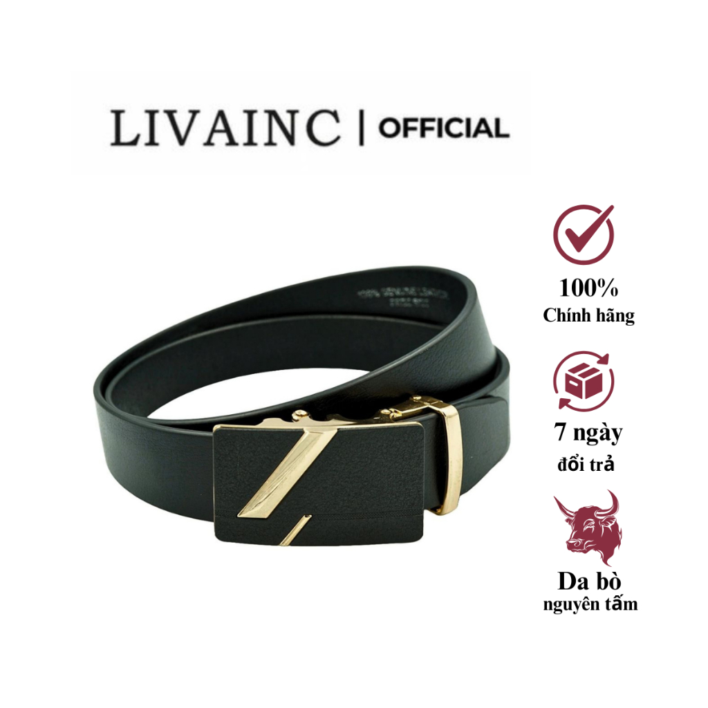 Thắt lưng LIVAINC da thật đầu khóa tự động